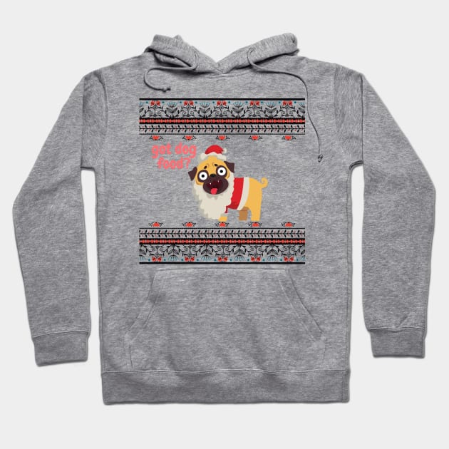 Pug - Ugly Christmas Sweater Hoodie by Moshi Moshi Designs